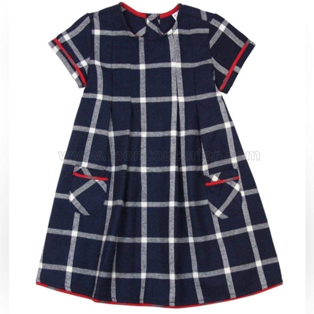 DEUX PAS DEUX GIRLS' PLAID DRESS CLASS. SIZE 5
